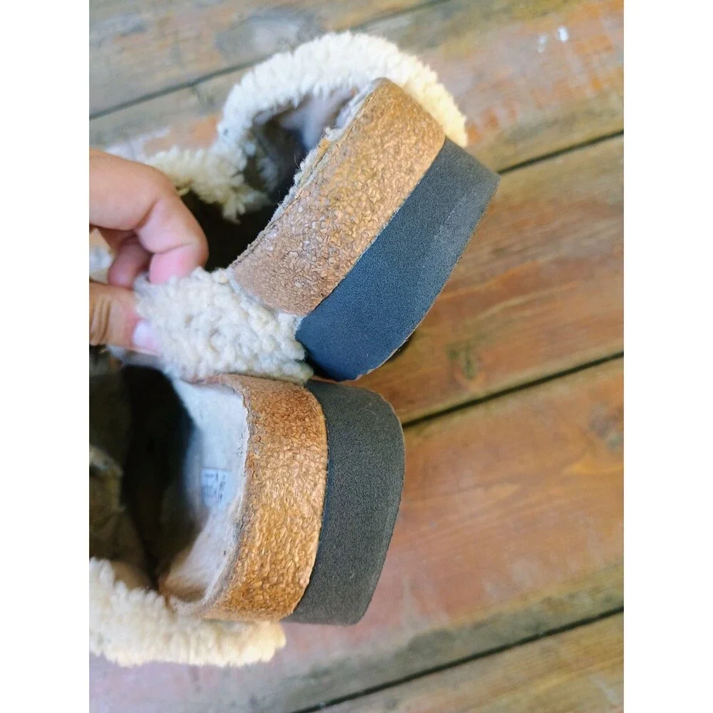 Birkenstock Papillio Boston Big Buckle Shearling Eggshell EU41 Ladies 10 Clog